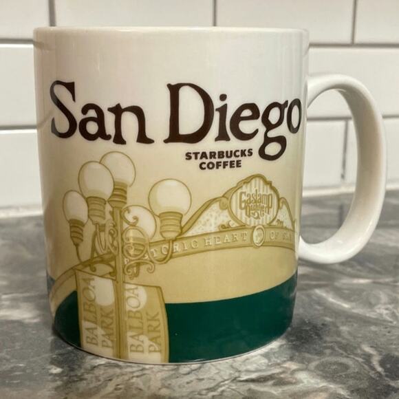 Starbucks San Diego 2009 Coffee Mug Collector Series Global Icon 16 oz NO BOX - Picture 1 of 6